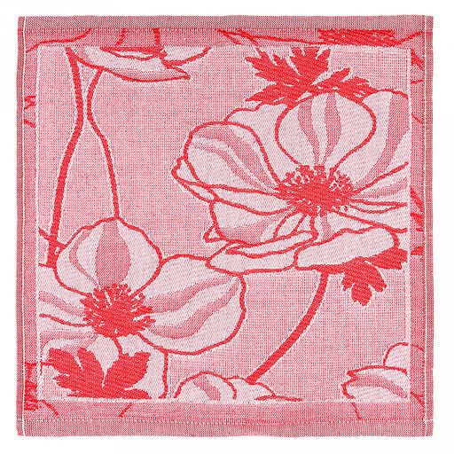 Салфетка кухонная 30х30см, пестротканая, плотность 200гр/м2, хлопок 100%, "Цветы", цвета микс (Россия)