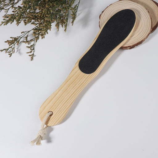 Пилка для пяток, наждачная, двусторонняя, 27 см, деревянная