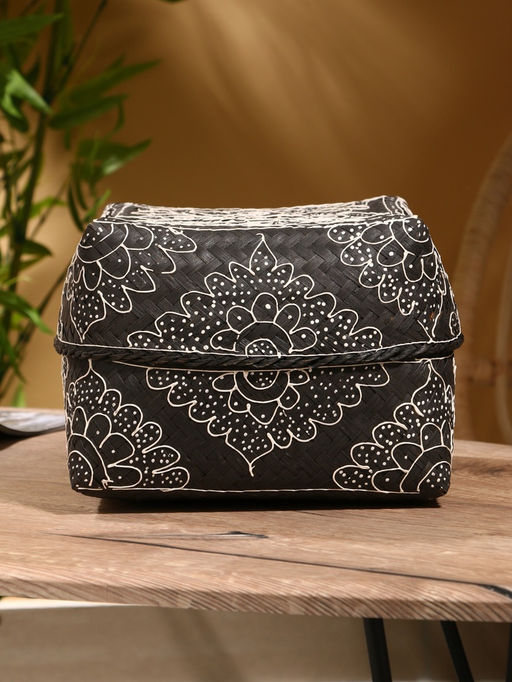 Корзинка плетёная «Бонтанг», 24×24×15 см, бамбук, тёмная