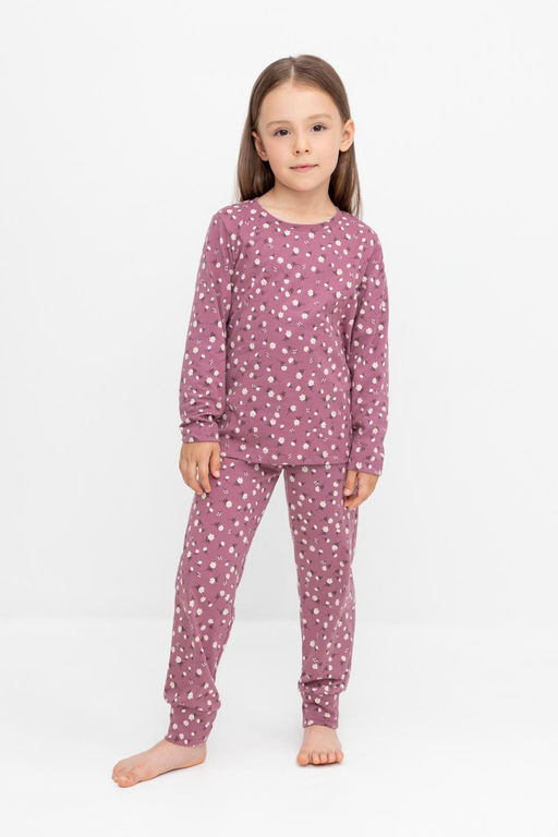 К 1561/темная орхидея,цветочный танец пижама дет