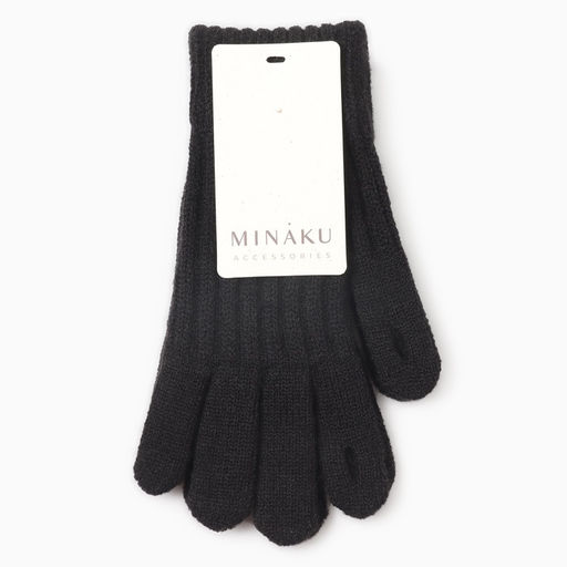 Перчатки женские MINAKU, чёрные, 21 см