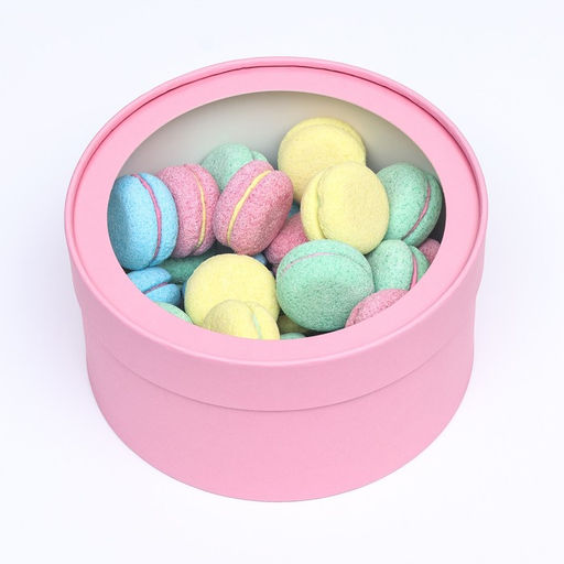 Подарочная коробка "Нежность" розовая, завальцованная с окном,21х11 см