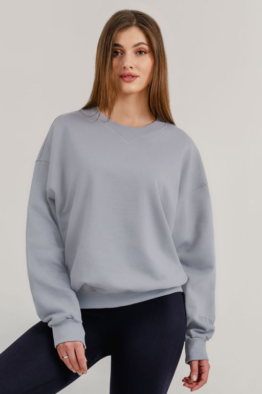 Арт.15114 Свитшот женский оверсайз 42-48 (4 шт) Цвет:серый - Калинка фото 2