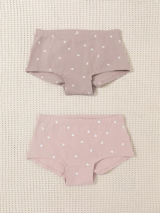 К 1968-2уп/кофейный,дымчатая роза,ромашки набор трусы для дев