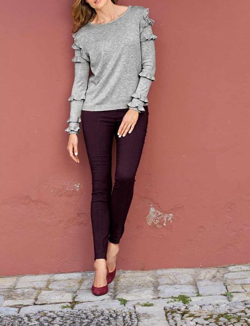 Пуловер, серый - Ashley brooke фото 6