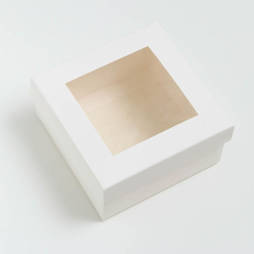 Цена за 5 шт. Коробка складная, крышка-дно,с окном, белая, 10 х 10 х 5 см - UPAK LAND фото 2
