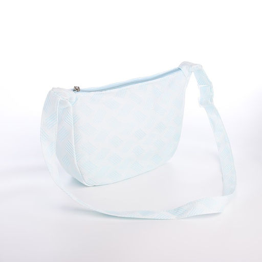 Сумка молодёжная на молнии, цвет голубой - Simaland фото 3