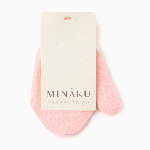Варежки детские MINAKU, 12 см, розовые