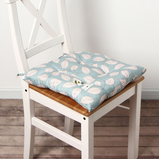 Подушка на стул «Этель. Листья», 40×40 см, зелёная