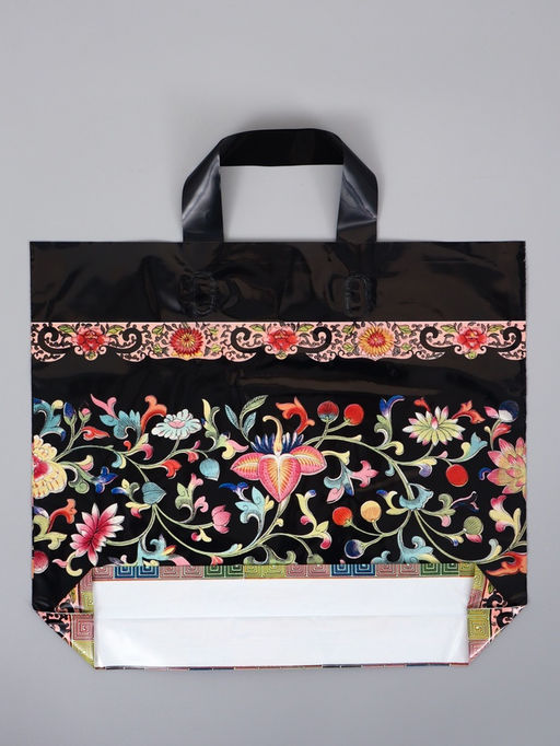 Цена за 50 шт. Пакет с петлевой ручкой "Арнамент" 35 х 30 х 8, см, 60 мкм