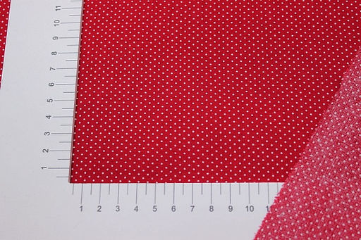 Импорт. хлопок Пшено-4 на темно-красном, ш.1.48м, хлопок-100%, 105гр/м.кв - Купава фото 2