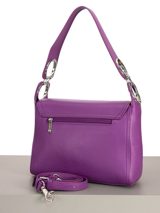 LACCOMA сумка Y1727-лаванда натуральная кожа хлопок