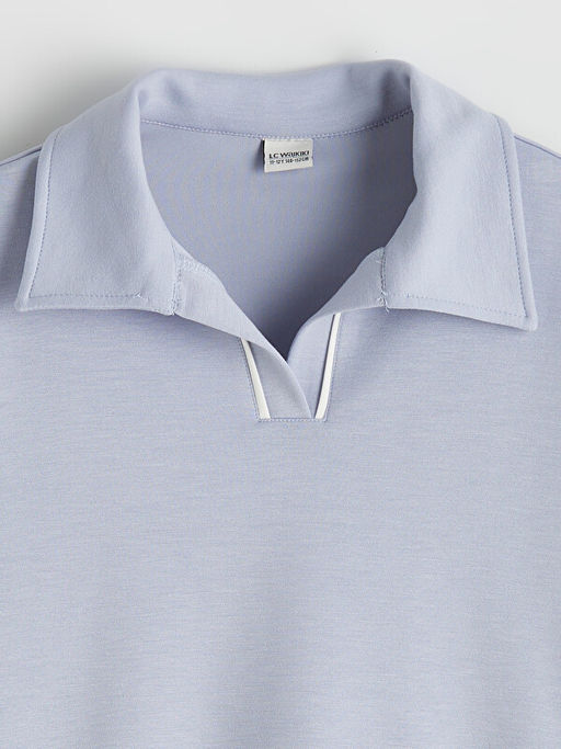 Polo Yaka K?z ?ocuk Sweatshirt