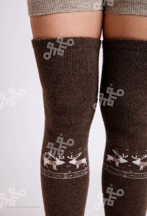 Гетры из 100% монгольской шерсти (арт. 01260) - Тод оймс ххк фото 4