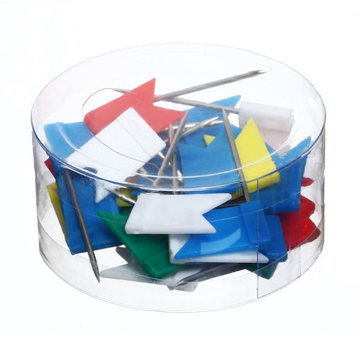 Цена за 12 шт. Набор кнопок Флажки, цветные, в пластиковой упаковке - Calligrata фото 3