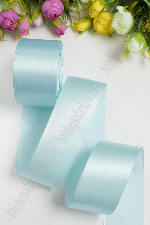 Лента атласная 5 см*25 ярд (SF-1355) голубой №103