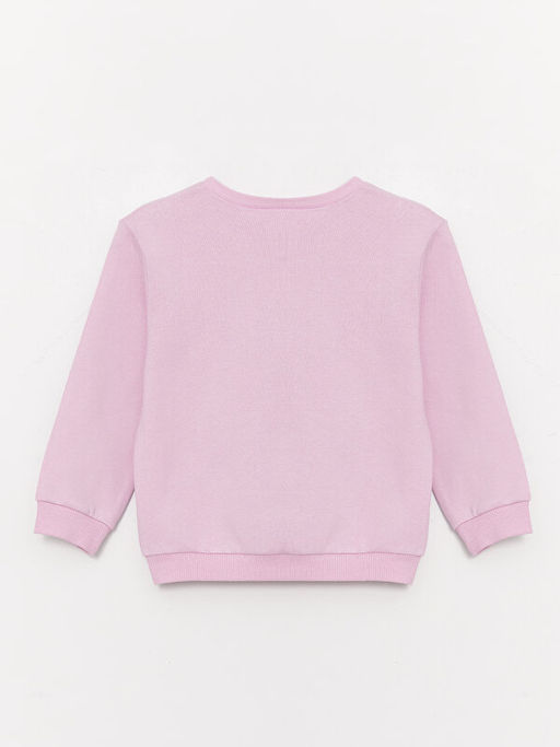 Bisiklet Yaka Uzun Kollu Bask?l? K?z Bebek Sweatshirt 2li