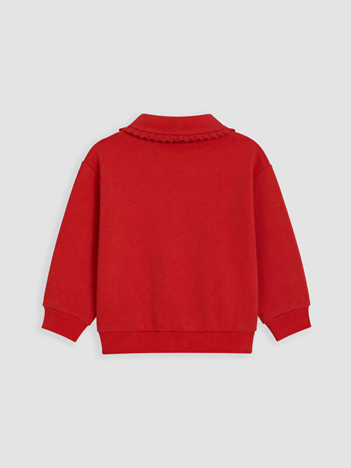 Polo Yaka K?z ?ocuk Kal?n Sweatshirt - Waikiki фото 3