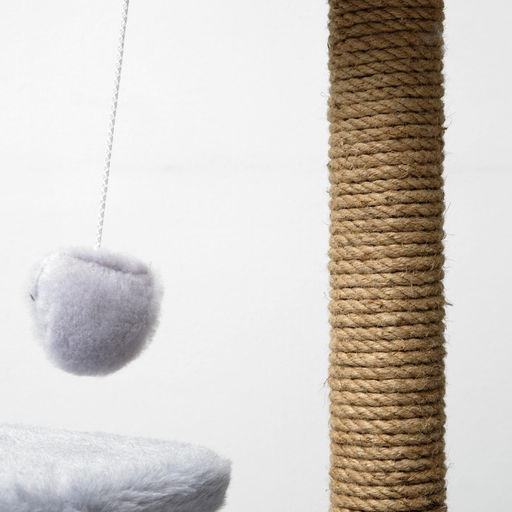 Домик для кошек с когтеточкой, квадратный, 3х-этажный, 45 47 75 см, серая - Пижон фото 11