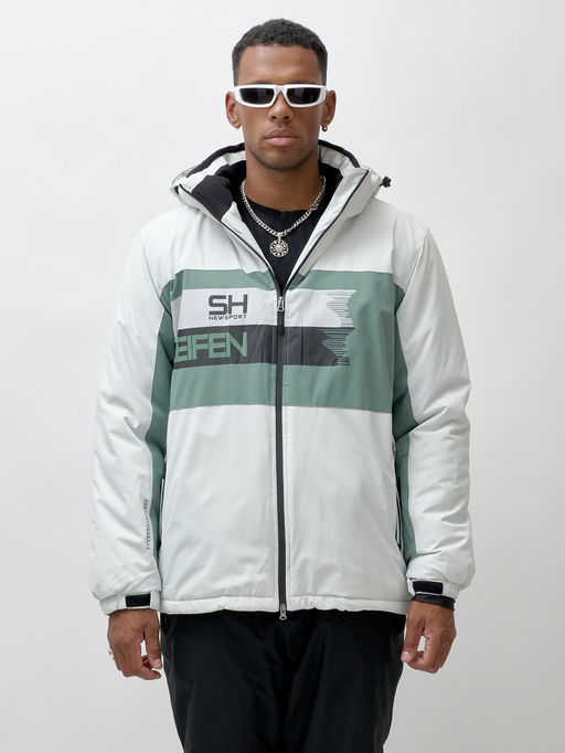 Горнолыжный костюм мужской зимний белого цвета 370Bl - Leifensh фото 9