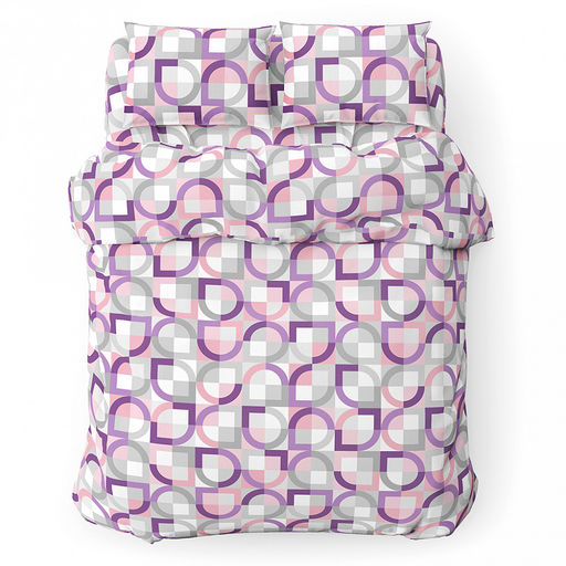 Постельное белье, комплект Евростандарт "Идиллия" белый, 4 предмета: пододеяльник 200х215см, простыня 220х240см, 2 наволочки 50х70см, поплин 115г/м2, хлопок 100%, упаковка "классическая" ПВХ 34,5х41см, "Домашняя мода" (Россия)