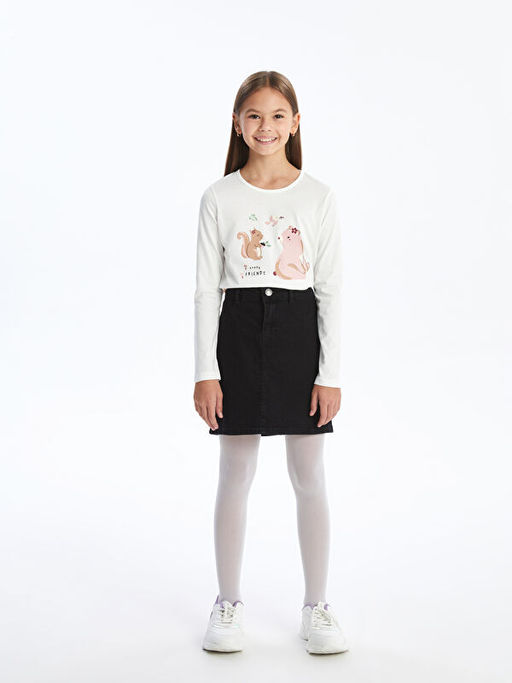 Bisiklet Yaka K?z ?ocuk Ti??rt - Waikiki фото 4