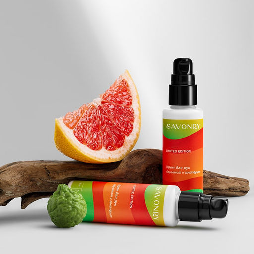 Крем для рук SAVONRY Бергамот и грейпфрут (50 мл)  фото 2