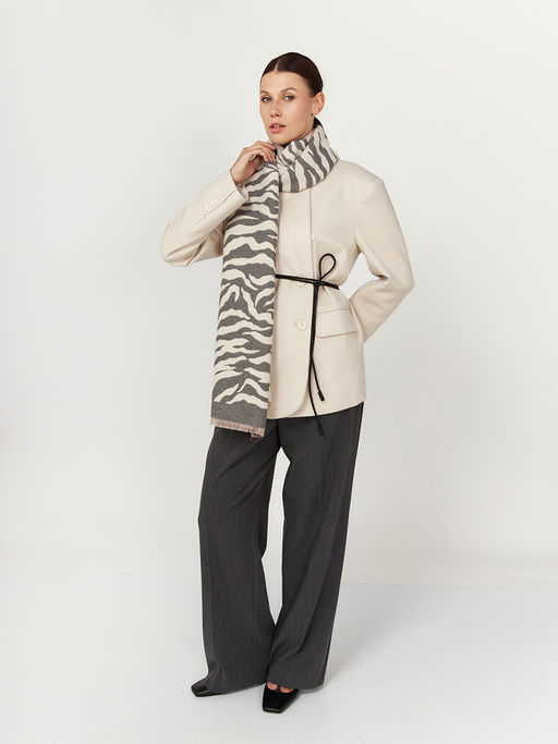 в составе ШЕРСТЬ и КАШЕМИР Большой, мягкий, теплый двусторонний палантин. - Tantino фото 5