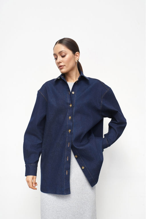 Рубашка DENIM Dark Blue - Erist store фото 5