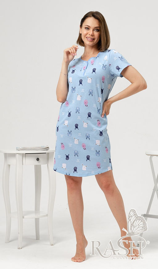 Ночная сорочка "Робби" лазурь Цвет:как на фото