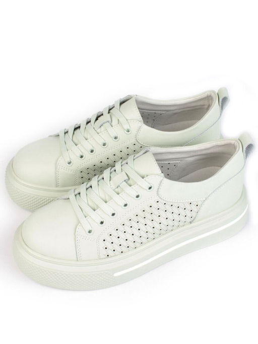 05-DXT52-3 LT. GREEN Кроссовки женские (натуральная кожа)