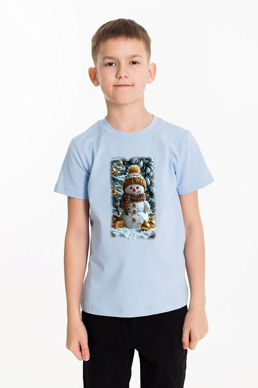 Футболка М225122Пг голубой - Елена фото 2