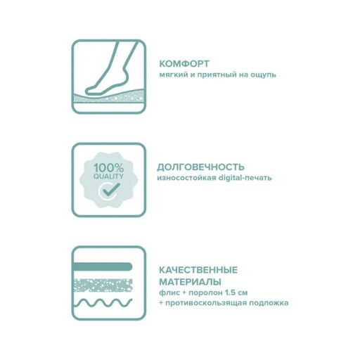 VAL KTR-PF-69 Детский коврик 60*90*1.5 см, мягкая основа, ПУТЕШАСТИКИ, шт