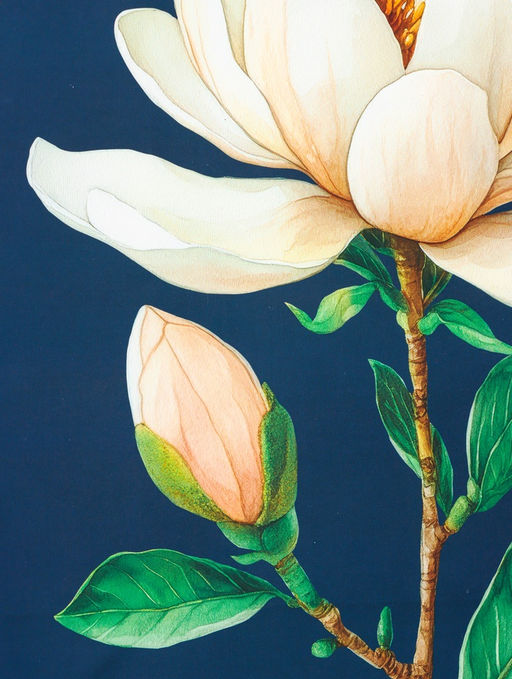 Цена за 2 шт. Пакет подарочный ламинированный Белая магнолия 26?12?32 см