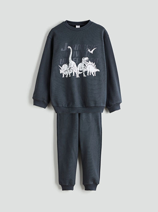 Bisiklet Yaka Erkek ?ocuk Sweatshirt ve E?ofman Alt