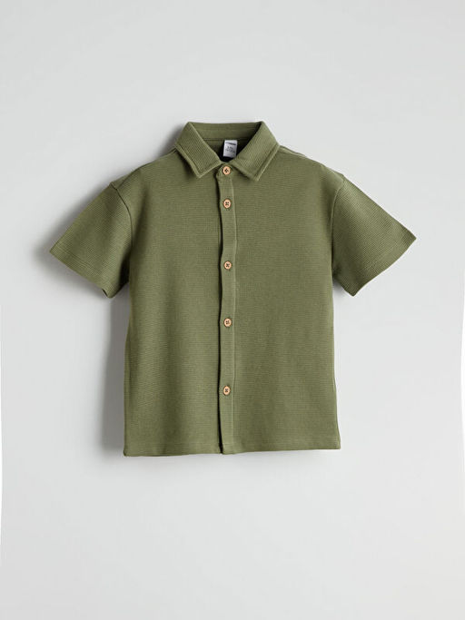 Basic Erkek ?ocuk Pamuklu G?mlek ve ?ort 2li