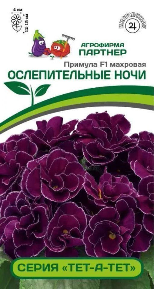 Примула махровая "Тет-А-Тет" Ослепительные Ночи