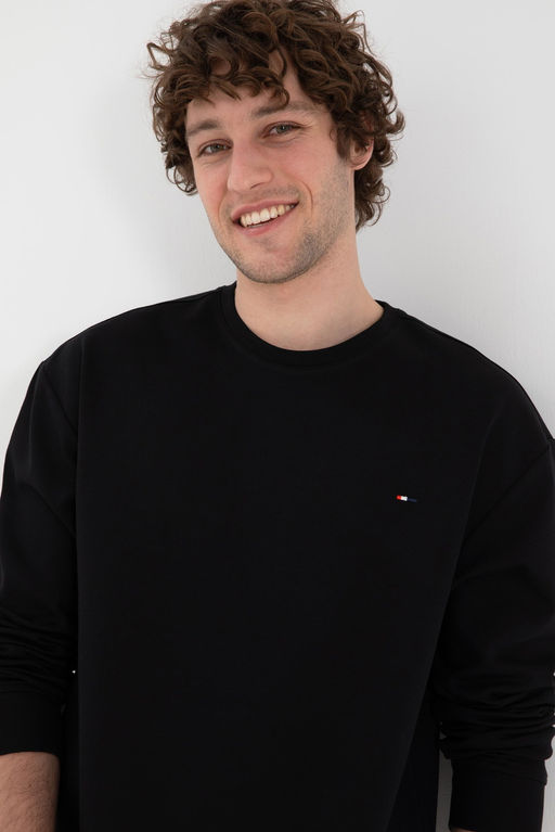 Erkek Comfort Fit Bisiklet Yaka Siyah Sweatshirt Sepette S_rpriz _ndirim - U.s. polo assn фото 2