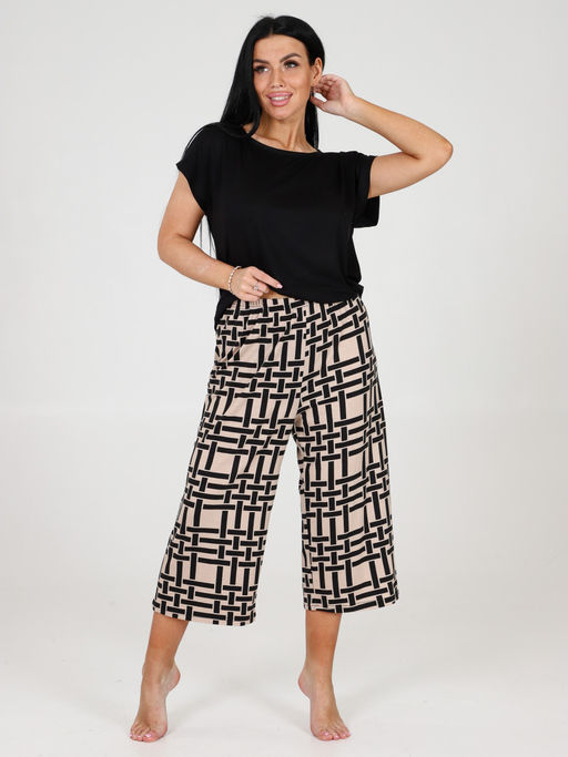 467 пижама (кюлоты) (Бежевый лабиринт) - А-дина фото 3