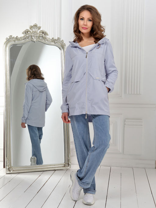 24143 Ветровка серо-голубой - Dizzyway фото 3