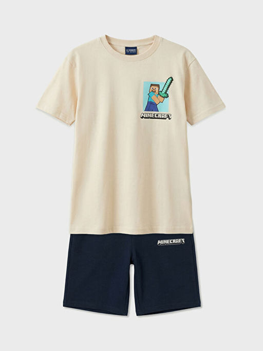 Minecraft Bask?l? Erkek ?ocuk Ti??rt ve ?ort