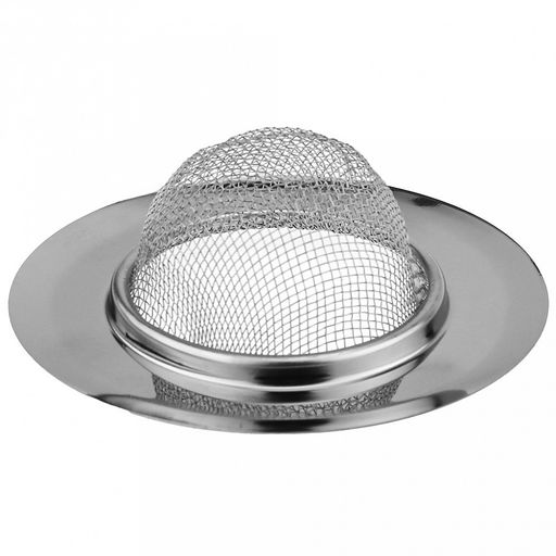 Пробка-сетка для раковины из нержавеющей стали "Сетка №2" д9,6см, h3см, на картоне (внутренний д5,2см) (Китай)