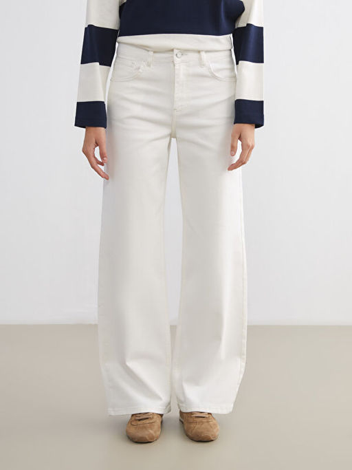 Wideleg Kad?n Jean Pantolon