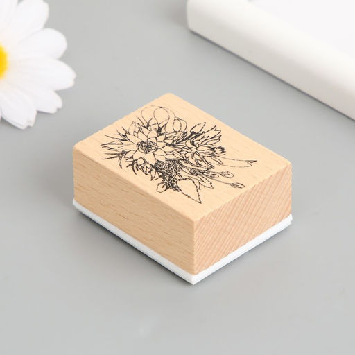 Печать дерево, резина Букет с лентой, 5?4?2.5 см