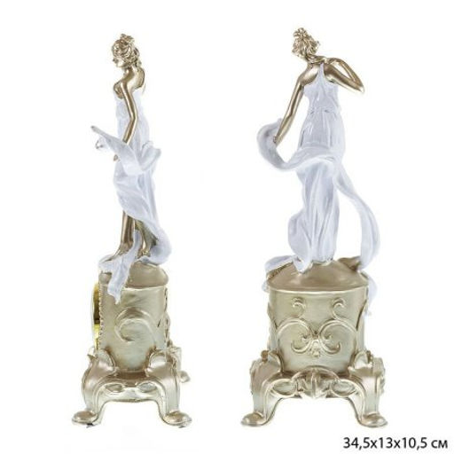 Часы статуэтка Дама 34,5х13х10,5 см / 288-3 /уп 12/ - ГалеонТрейд фото 2