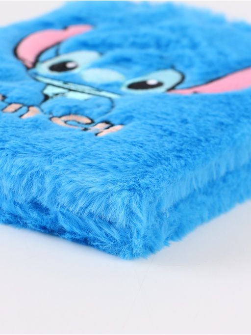 Блокнот пушистый и ручка многоцветная «Стич», голубой