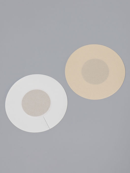 Цена за 4 шт. Стикини на грудь «Круг», набор - 5 пар, на клеевой основе, 6×6 см, бежевая