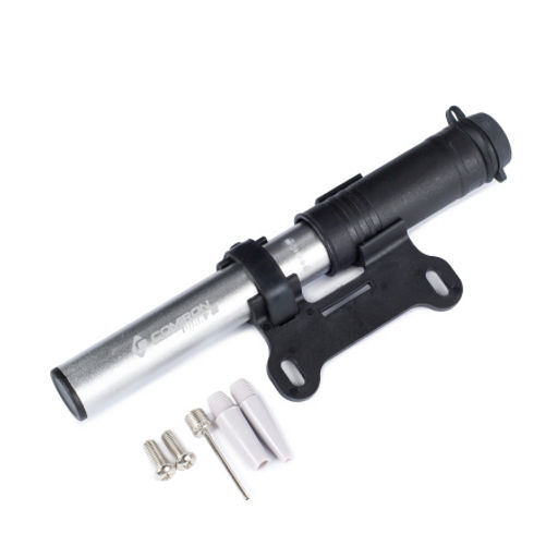 Велонасос COMIRON DIRK 2, алюминиевый цилиндр, PA пластиковая ручка, телескопический шланг, Presta-Schrader, 8,3 бар. /уп 100 - Галеонтрейд фото 2