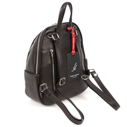 Женский кожаный рюкзак Sergio Valentini SV-SZ749/C Д.Браун  фото 3