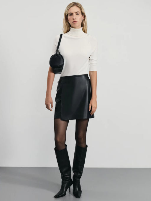 Юбка мини из искусственной кожи / Zarina  фото 2